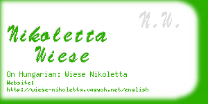 nikoletta wiese business card